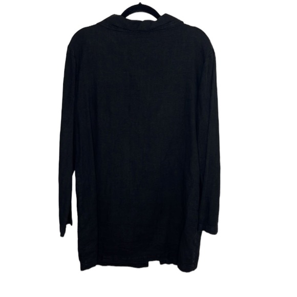 Cut Loose Black Linen Button Up Jacket Women's Sz M - Picture 5 of 5
